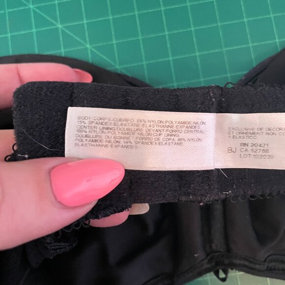 Wacoal Women 36D Black Awareness Underwire Bra Unlined Adjustable Straps - Picture 7 of 7